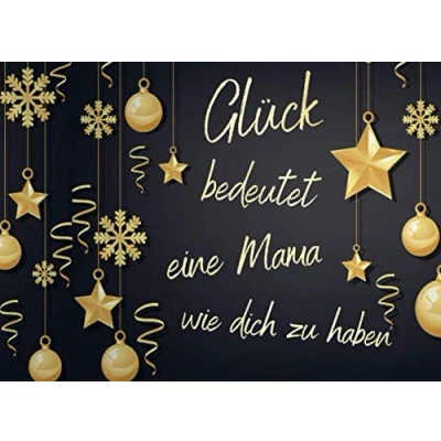 Abbildung von Glück bedeutet eine Mama wie dich zu haben: Adventskalender Gutscheinbuch / Gutscheinheft zum selbst ausfüllen mit 24 Gutscheinen Geschenkidee für die beste