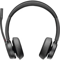 Abbildung von Plantronics Poly schnurloses Voyager 4320 UC Headset mit Ladestation (Plantronics) Kopfhörer Mikrofonarm USB C Bluetooth Adapter kompatibel Teams, Zoom und mehr, Schwarz