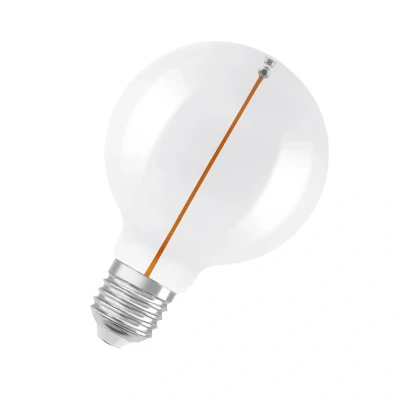 Abbildung von OSRAM Vintage 1906 Classic Globe95 FIL LED Lampe, E27, Kugelform, klar, 2,2W, 150lm, 2700K, warmweißes Licht, sehr geringer Energieverbrauch, lange Lebensdauer, magnetisches Filament