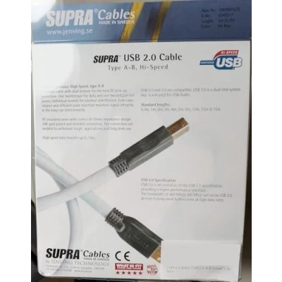 Abbildung von Supra Cables USB 2.0 A B Kabel 1 m