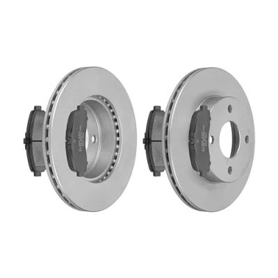 Abbildung von F.BECKER_LINE BREMSSCHEIBEN Ø238MM + BREMSBELÄGE VORNE FÜR NISSAN MICRA II