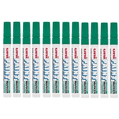 Abbildung von Uniball Uni Paint Ölbild Marker permanent mittlere Spitze 12er Pack dunkelgrün