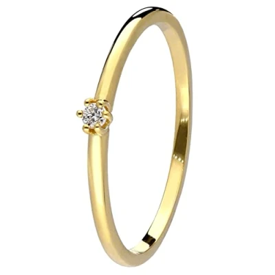 Abbildung von trendor 41570 Damen Diamantring Gold 585/14K Brillantring