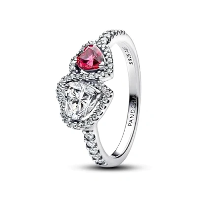 Abbildung von Pandora 193662C01 Damen Silber Ring Halo Herzen
