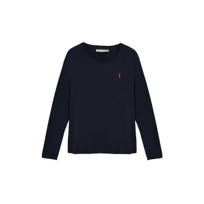 Abbildung von Polo Club Damen Langärmliges, Schlichtes Baumwoll T Shirt Marineblau Mit Rigby Go Logo 3xl