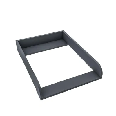 Abbildung von regalik Wickelaufsatz für Malm von IKEA, Wickeltischaufsatz 48 cm Kommoden, Abnehmbar Wickelkommode aufsatz, Abgerundeten Frontplatten, Graphite, 2 mm ABS Material, 72cm x 54cm