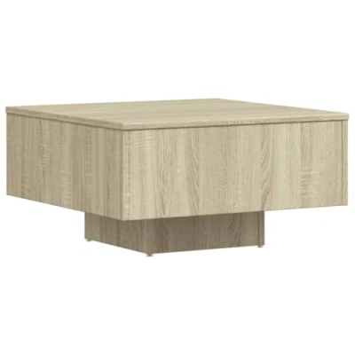 Abbildung von vidaXL Couchtisch Beistelltisch Wohnzimmertisch Kaffeetisch Sofatisch Teetisch Tisch Wohnzimmer Pflegeleicht Sonoma Eiche 60x60x31,5cm Holzwerkstoff