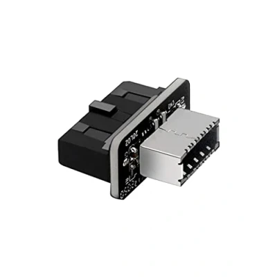 Abbildung von GRAUGEAR USB 3.0 zu 3.1 Typ E Adapter, 19 poliger Stecker auf 20 polige Key A Buchse, für PC Front Panel C Konverter, Vertikal