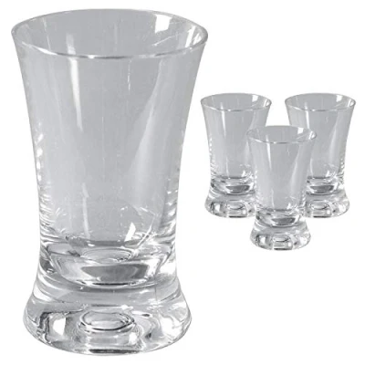 Abbildung von Bo Camp 4er Set Schnaps Gläser Camping Kurze Shots Kunststoff Glas Pinnchen 45ml