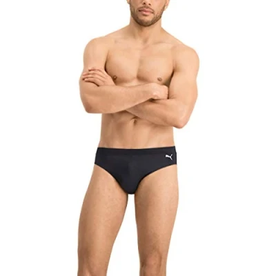 Abbildung von Puma SWIM MEN Classic Brief Badehose Slip, Herren, Größe: Large, Black