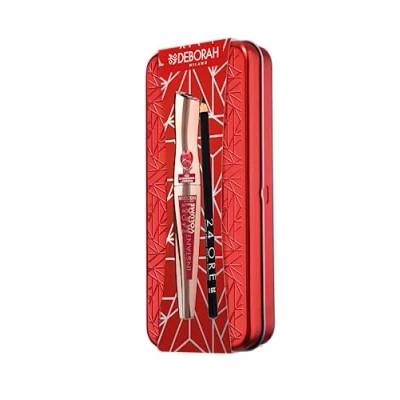 Abbildung von Deborah Milano Geschenkset für Damen, Make up Augen aus Zinn, inklusive Mascara Instant Volumen mit Granatapfelöl und Bleistift 24 Stunden 251 Black, Nr. 4