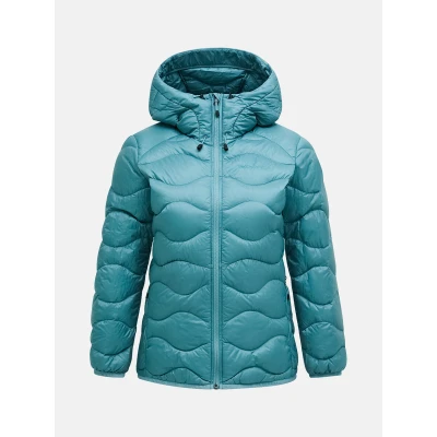 Abbildung von Peak Performance Helium HOOD Daunenjacke, Damen, Größe: Small, Tuerkis