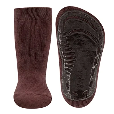 Abbildung von Ewers Softstep Plain Socken für Kinder, Größe: 18 19, Mahagoni