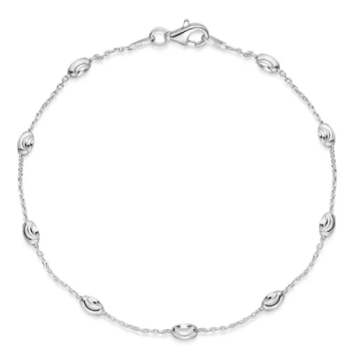 Abbildung von Materia Armkette Damen Silber Kugeln 19cm SA 69, 925 Sterling Silber, diamantiert