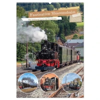 Abbildung von Faszination Museumsbahn (Wandkalender 2025 DIN A2 hoch), CALVENDO Monatskalender