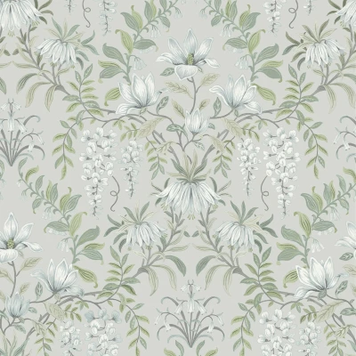 Abbildung von LAURA ASHLEY Vliestapete &quot;Parterre&quot;, gemustert, FSC zertifiziert, mit lebhaftem Druck, 10 Meter Länge