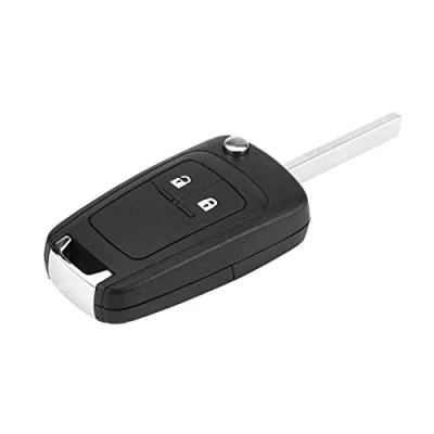 Abbildung von Autoschlüssel Etui, Flip Fold Remote 2 Button Autoschlüsselanhänger Etui für Opel Astra Insignia (Schwarz)