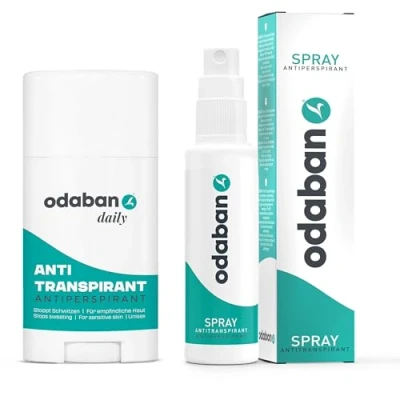 Abbildung von ODABAN Antitranspirant Set Deo Stick plus Spray Anti Schweiß Sweat Stop Mittel Gegen Starkes Schwitzen Mit Aluminium für Hände Kopf Achselschweiß Hyperhidrose