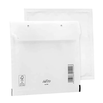 Abbildung von 100 Luftpolsterumschläge Polsterumschlag Versandtaschen Bantex CD (175 x 200 mm), Weiß, mit Selbstklebeverschluss