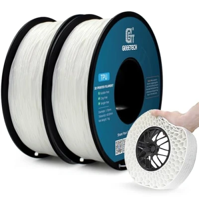 Abbildung von GEEETECH TPU Filament Weiß, 2x1kg Spule für 3d Drucker
