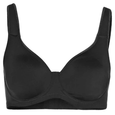 Abbildung von Sassa Damen BH Bügel doppelt vorgeformt 24804, Einfarbig, Gr. 75E, Schwarz (Schwarz 00500)