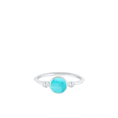 Abbildung von Elli Gipsy Trend Ring silvercoloured/turquoise, Damen, Größe: 54, Silver coloured/turquoise