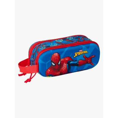 Abbildung von Safta Spiderman 3D Doppelmäppchen für Kinder, ideal Kinder im Schulalter, bequem und vielseitig, Qualität Widerstandsfähigkeit, 21 x 6 8 cm, Marineblau/Rot, M, Casual