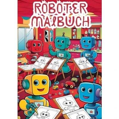 Abbildung von Roboter für Kinder Das Malbuch: Umfassendes Malbuch mit freundlichen Robotern
