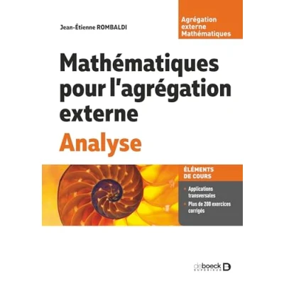 Abbildung von Mathématiques pour l’agrégation externe. Analyse: Cours, exercices et problèmes corrigés