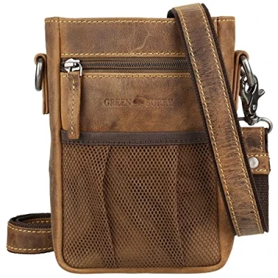 Abbildung von Greenburry Brustbeutel Vintage Leder Leckerli Umhängetasche Futterbeutel 1562 25