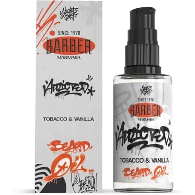Abbildung von Barber Marmara Tobacco &amp; Vanilla Beard Oil 50ml Bart Öl für die tägliche Bartpflege von 3 Tage bis Vollbart Männer Extra Glanz und Geschmeidigkeit Bartöl herren