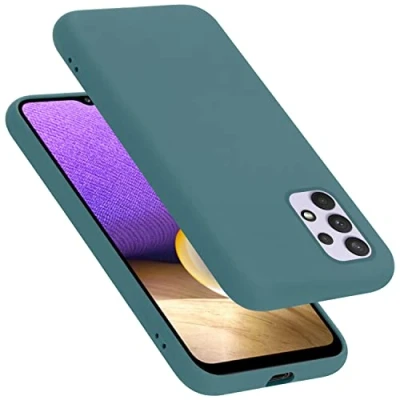 Abbildung von Cadorabo Hülle kompatibel mit Samsung Galaxy A33 5G Silikon Handyhülle für Case aus flüssigem stoßfeste dünne TPU Schutzhülle Liquid GRÜN