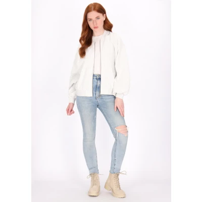 Abbildung von Sweatjacke DREIMASTER XS / Wollweiß Melange 80% recycelte Baumwolle 20% recyceltes Polyester