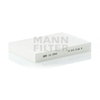 Abbildung von MANN FILTER CU 2945 Innenraumfilter Partikelfilter 230 158 30 RENAULT: Kangoo I Rapid, I, CLIO 2 Kasten, NISSAN: Kubistar Kastenwagen