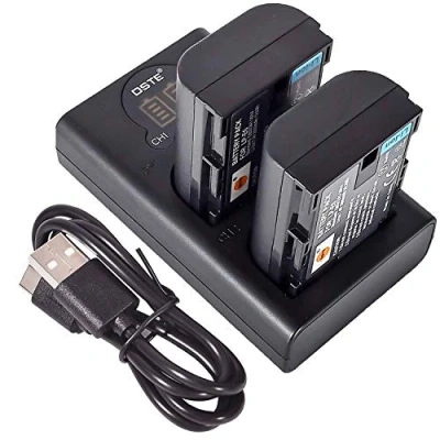 Abbildung von DSTE 2X LP E6 Ersatz Batterie + Duales USB Ladegerät mit LCD Display Kompatibel E6n und Canon EOS 5D Mark II,5D III,5DS,5DS R,60Da,70D,7D II,7D III,XC10,XC15 Digital Kamera