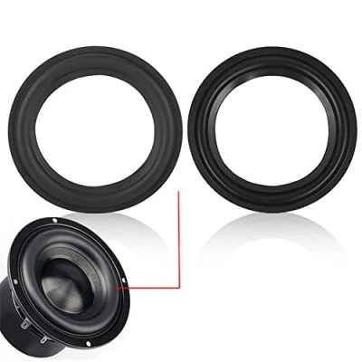 Abbildung von Kafuty 1 12,7 cm (5/4 Zoll), Schaumstoff, Rand, Surround Ring, Lautsprecher, Reparatur, Bass, Tieftöner, Reparaturteil, Schwarz (4 Zoll)