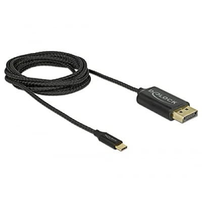 Abbildung von Delock USB Kabel Type C zu DisplayPort (DP Alt Mode) 4K 60 Hz 2 m koaxial