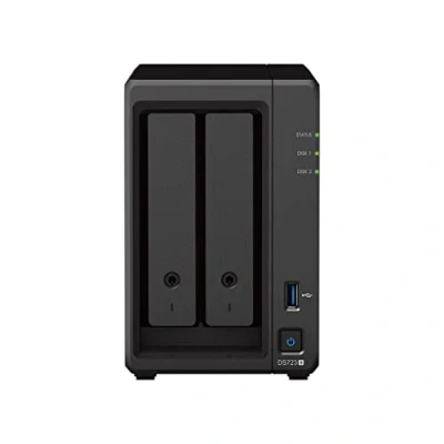 Abbildung von Synology DS723+ 2 Bay Diskstation NAS (AMD Ryzen™ 4 Threads R1600 Dual Core 2GB Ram 2xRJ 45 1GbE LAN Port), 24TB Bundle mit x 12TB Seagate IronWolf HDDs