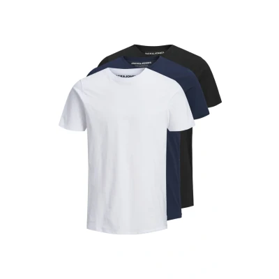 Abbildung von Jack &amp; Jones 3 PACK Tshirt basic, Herren, Größe: Large, Black white