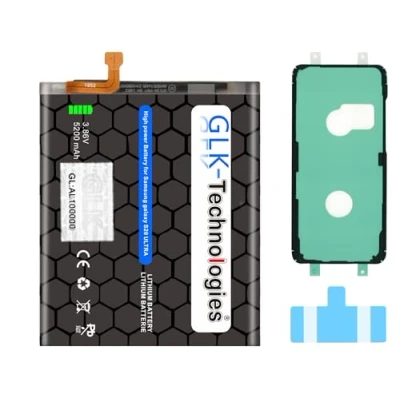Abbildung von High Power Ersatzakku kompatibel mit Samsung Galaxy S20 Ultra SM G988B GLK Technologies Battery accu 5200mAh Akku inkl. 2X Klebebandsätze