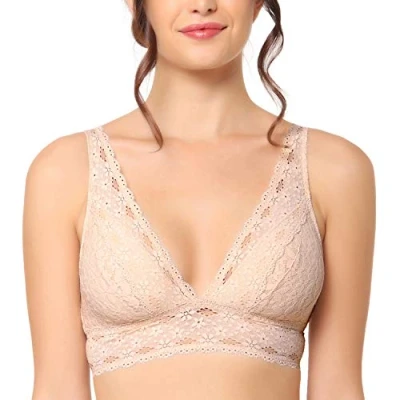 Abbildung von Wacoal Damen Halo Lace Wire Free Convertible Bra BH, Undurchsichtige, Sand, 90