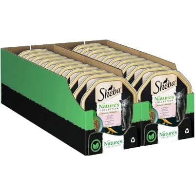 Abbildung von SHEBA Schale Nassfutter für Katzen Nature’s Collection in Sauce mit Lachs 2 x 11 85g