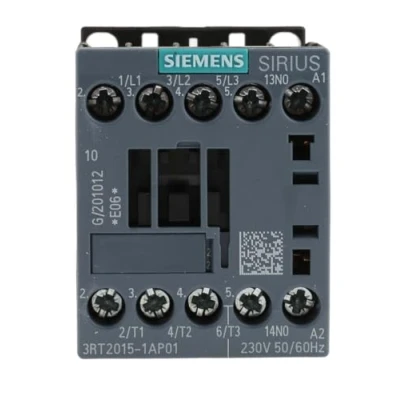 Abbildung von Siemens 3RT2015 1AP01 Schütz 3 Schließer kW 230 V/AC 7 A mit Hilfskontakt 1 St.