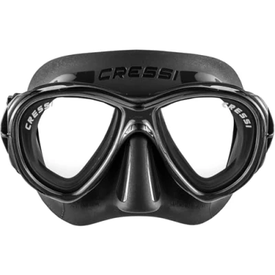 Abbildung von Cressi Unisex Adult Samoa Schnorchel Maske, Schwarz/Schwarz, ONE Size