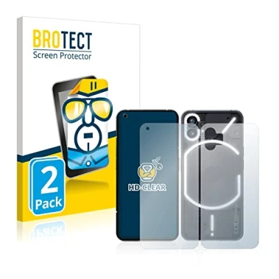 Abbildung von BROTECT (2 Stück Schutzfolie für Nothing Phone (1) (Display+Rückseite) Displayschutz Folie Ultra Klar