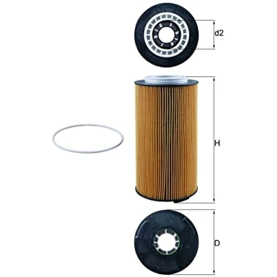 Abbildung von MAHLE ORIGINAL OX 1097D Ölfilter Filtereinsatz MAN: TGX