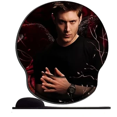 Abbildung von Mauspad mit Gelkissen 26x23cm Mousepad Ergonomisches Handauflage für schonende Handgelenk Haltung das Home Office,Arbeiten,Lernen Supernatural Sty92