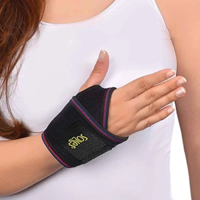 Abbildung von SOLES Handgelenkverband &amp; Unterstützung Atembarer Neopren Extrem Komfort Eine Größe Passt Allen Beide Handgelenke Weich, Flexibel Bequeme Stütze