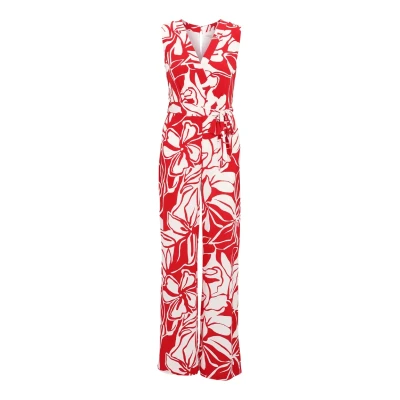 Abbildung von Vera Mont BINDEGÜRTEL Jumpsuit, Damen, Größe: 44, Rot weiß