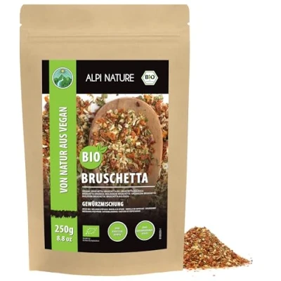 Abbildung von Bio Bruschetta Gewürz (250g), Gewürzmischung, Brotgewürz, 100% natürlich, Zutaten aus kbA, ohne künstliche Zusätze